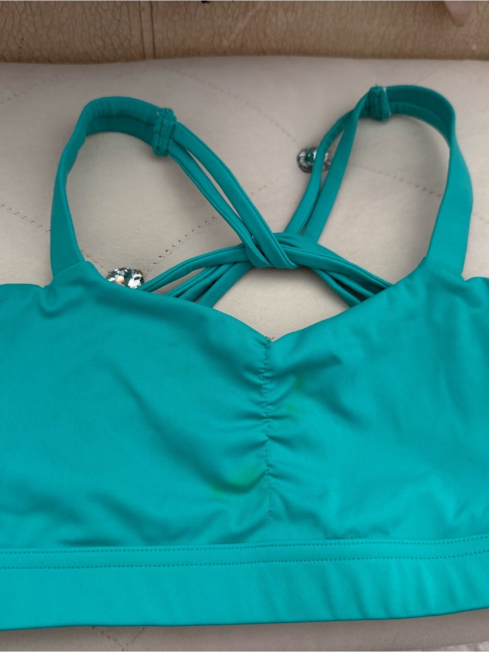 Women's Teal Strappy Swim Top
